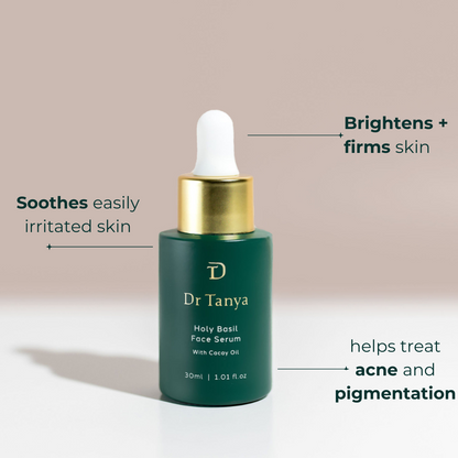 Holy Basil Brightening Face Serum — Acne, Pigmentation & Glow