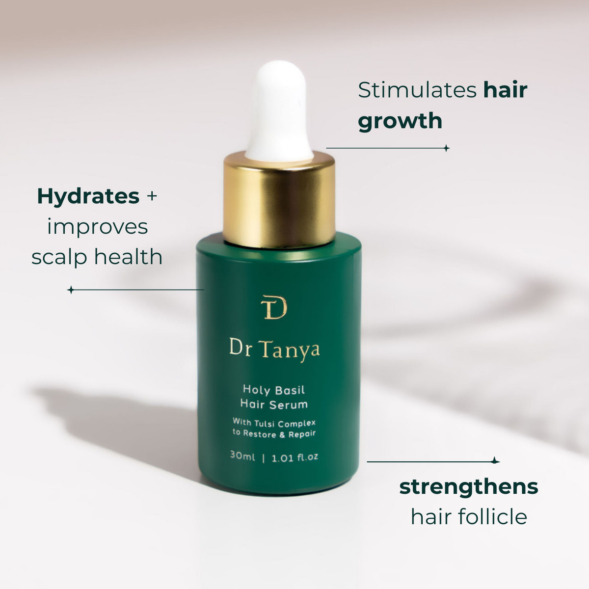 Holy Basil Hair Serum — Smoothing & Frizz Control